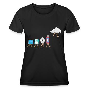 Programmeur, Codage informatique, Développeur de logiciels - T-shirt sport Femme - noir - Devant - AI Model Female 172 light (172cm)