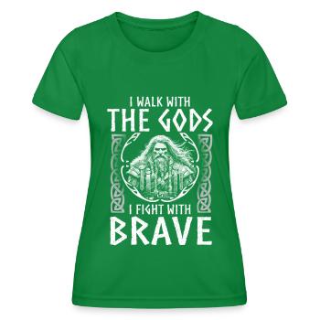 Wikinger Norse Götter Nordman Mythologie - Frauen Funktions-T-Shirt - Kelly Green - Vorne - AI Model Female 172 dark (172cm)