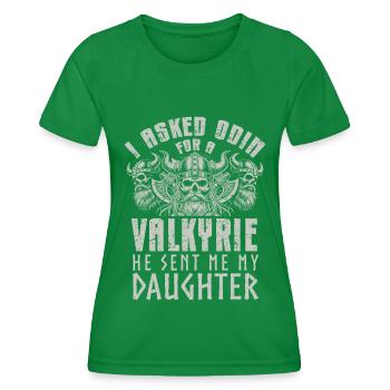 Wikinger Norse Götter Nordman Mythologie - Frauen Funktions-T-Shirt - Kelly Green - Vorne - AI Model Female 172 dark (172cm)