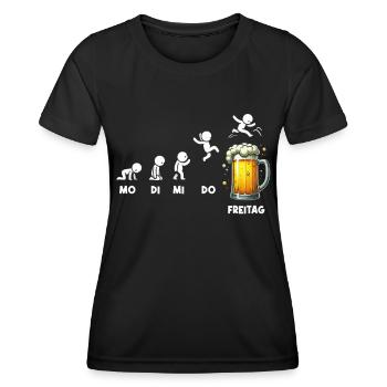 Friday Weekend Beer Lovers Sarcastic - Women's Functional T-Shirt - black - Front - AI Model Female 172 light (172cm)