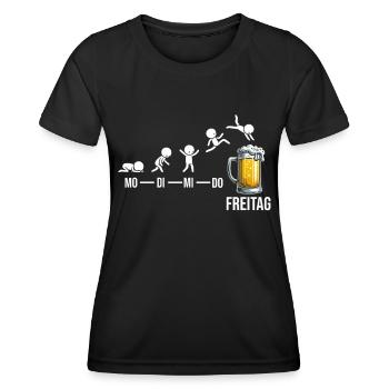 Friday Weekend Beer Lovers Sarcastic - Women's Functional T-Shirt - black - Front - AI Model Female 172 light (172cm)