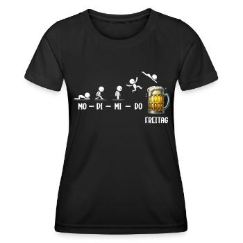 Friday Weekend Beer Lovers Sarcastic - Women's Functional T-Shirt - black - Front - AI Model Female 172 light (172cm)