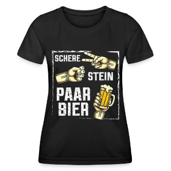 Scissors Stone Beer Couple Beer Lovers Beer Drinkers - Women's Functional T-Shirt - black - Front - AI Model Female 172 light (172cm)