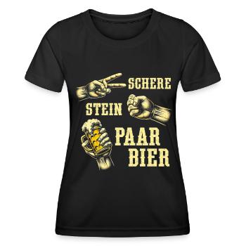 Scissors Stone Beer Couple Beer Lovers Beer Drinkers - Women's Functional T-Shirt - black - Front - AI Model Female 172 light (172cm)