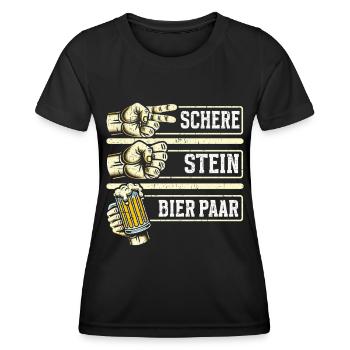 Scissors Stone Beer Couple Beer Lovers Beer Drinkers - Women's Functional T-Shirt - black - Front - AI Model Female 172 light (172cm)