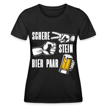Scissors Stone Beer Couple Beer Lovers Beer Drinkers - Women's Functional T-Shirt - black - Front - AI Model Female 172 light (172cm)