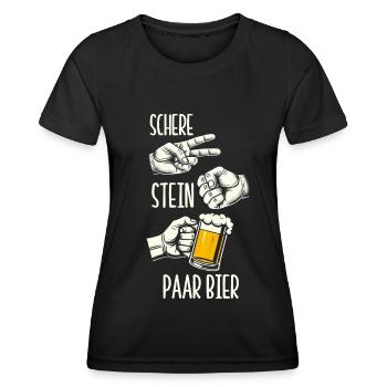 Scissors Stone Beer Couple Beer Lovers Beer Drinkers - Women's Functional T-Shirt - black - Front - AI Model Female 172 light (172cm)