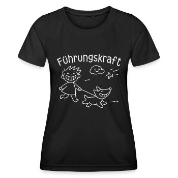 Chien-guide Propriétaire de chien Amoureux des chiens Animal - T-shirt sport Femme - noir - Devant - AI Model Female 172 light (172cm)