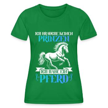 Équitation Sports équestres Cavaliers Amoureux des chevaux - T-shirt sport Femme - vert - Devant - AI Model Female 172 dark (172cm)