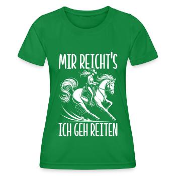 Équitation Sports équestres Cavaliers Amoureux des chevaux - T-shirt sport Femme - vert - Devant - AI Model Female 172 dark (172cm)