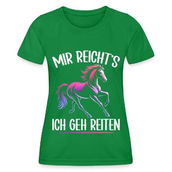 Équitation Sports équestres Cavaliers Amoureux des chevaux - T-shirt sport Femme - vert - Devant - AI Model Female 172 dark (172cm)