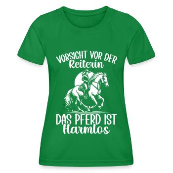Équitation Sports équestres Cavaliers Amoureux des chevaux - T-shirt sport Femme - vert - Devant - AI Model Female 172 dark (172cm)
