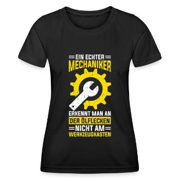 Automechaniker Kfz Techniker Fahrzeugreparatur - Frauen Funktions-T-Shirt - Schwarz - Vorne - AI Model Female 172 light (172cm)