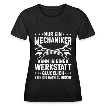 Automechaniker Kfz Techniker Fahrzeugreparatur - Frauen Funktions-T-Shirt - Schwarz - Vorne - AI Model Female 172 light (172cm)