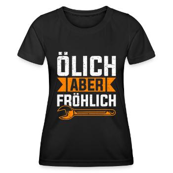 Automechaniker Kfz Techniker Fahrzeugreparatur - Frauen Funktions-T-Shirt - Schwarz - Vorne - AI Model Female 172 light (172cm)