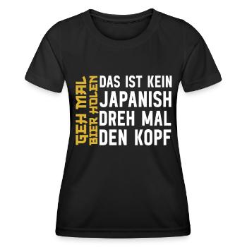 Biertrinker Geh mal Bier holen Bierliebhaber - Frauen Funktions-T-Shirt - Schwarz - Vorne - AI Model Female 172 light (172cm)