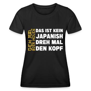 Biertrinker Geh mal Bier holen Bierliebhaber - Frauen Funktions-T-Shirt - Schwarz - Vorne - AI Model Female 172 light (172cm)