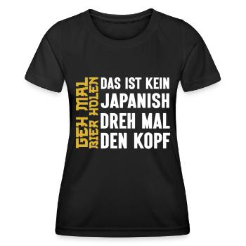 Biertrinker Geh mal Bier holen Bierliebhaber - Frauen Funktions-T-Shirt - Schwarz - Vorne - AI Model Female 172 light (172cm)