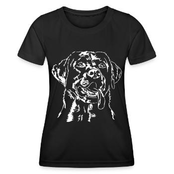 LABRADOR RETRIEVER 2 Hunde Labbi Wilsigns - Frauen Funktions-T-Shirt - Schwarz - Vorne - AI Model Female 172 light (172cm)