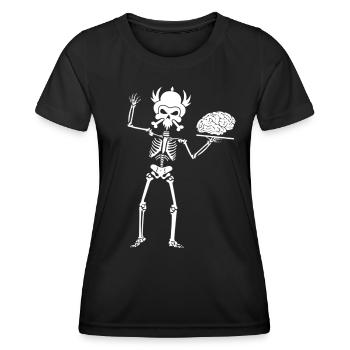 Skelett - Frauen Funktions-T-Shirt - Schwarz - Vorne - AI Model Female 172 light (172cm)