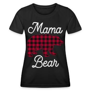 Mama Bear - Frauen Funktions-T-Shirt - Schwarz - Vorne - AI Model Female 172 light (172cm)