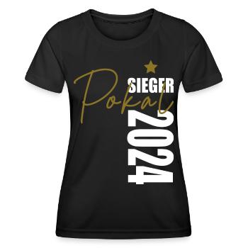 Pokalsieger 2024 - Frauen Funktions-T-Shirt - Schwarz - Vorne - AI Model Female 172 light (172cm)