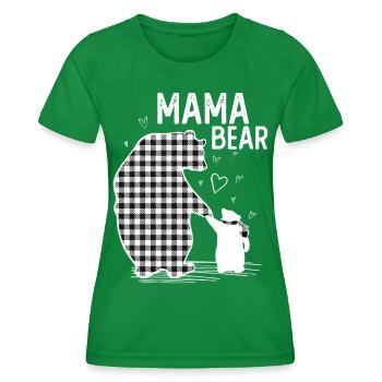 Mama Bear - Frauen Funktions-T-Shirt - Kelly Green - Vorne - AI Model Female 172 dark (172cm)