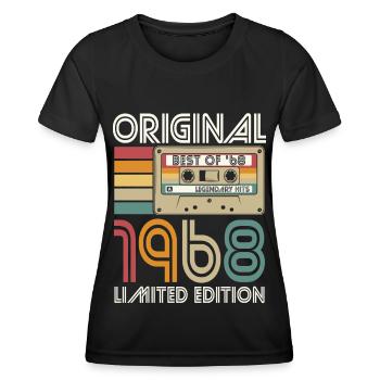 Born 1968 Original Retro Vintage Birthday - Women's Functional T-Shirt - black - Front - AI Model Female 172 light (172cm)