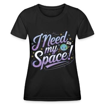 I Need My Space - Frauen Funktions-T-Shirt - Schwarz - Vorne - AI Model Female 172 light (172cm)