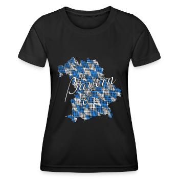 Bayern - Frauen Funktions-T-Shirt - Schwarz - Vorne - AI Model Female 172 light (172cm)
