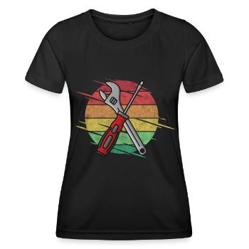 Tournevis à clé à outils - T-shirt sport Femme - noir - Devant - AI Model Female 172 light (172cm)