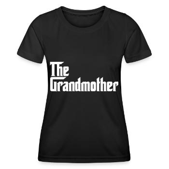 La grand-mère grand-mère - T-shirt sport Femme - noir - Devant - AI Model Female 172 light (172cm)