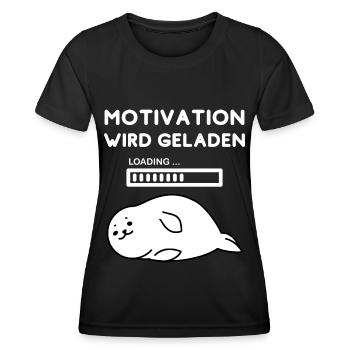motivation geladen lustiger spruch müde geschenk - Frauen Funktions-T-Shirt - Schwarz - Vorne - AI Model Female 172 light (172cm)