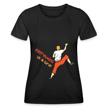 Escalade Grip Bouldern Escalade en salle - T-shirt sport Femme - noir - Devant - AI Model Female 172 light (172cm)