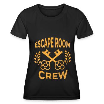 Escape Room Rätzel Room Escape Team - Women's Functional T-Shirt - black - Front - AI Model Female 172 light (172cm)