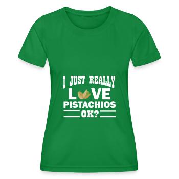 Pistache Pistache Noix Fruits de pierre Vert - T-shirt sport Femme - vert - Devant - AI Model Female 172 dark (172cm)
