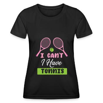 Tennis Raquette Tennis balle Tennis Tennis tennis - T-shirt sport Femme - noir - Devant - AI Model Female 172 light (172cm)