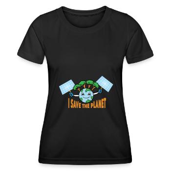 Solar Photovoltaic Solar Energy Sun Electricity - Women's Functional T-Shirt - black - Front - AI Model Female 172 light (172cm)