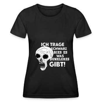 Schwarze Kleidung Gothik Emo Rock - Frauen Funktions-T-Shirt - Schwarz - Vorne - AI Model Female 172 light (172cm)