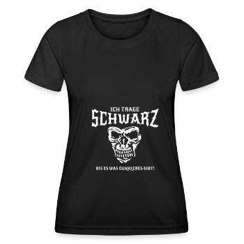 Schwarze Kleidung Gothik Emo Rock - Frauen Funktions-T-Shirt - Schwarz - Vorne - AI Model Female 172 light (172cm)