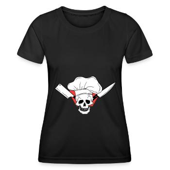Drôle Chef Chef Chef Chef Gangster - T-shirt sport Femme - noir - Devant - AI Model Female 172 light (172cm)