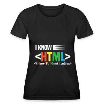 Code Codierung Coder Kodierung Informatiker - Frauen Funktions-T-Shirt - Schwarz - Vorne - AI Model Female 172 light (172cm)