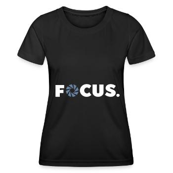 Focus Camera Photographer Photo Shoot Photos - Women's Functional T-Shirt - black - Front - AI Model Female 172 light (172cm)