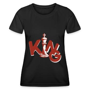 Checkmate Échiquier King Checker - T-shirt sport Femme - noir - Devant - AI Model Female 172 light (172cm)