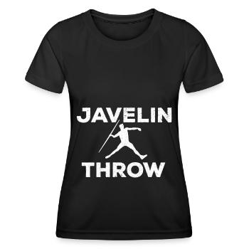 Speerwurf Speerwerfen Speer Leichtathletik - Frauen Funktions-T-Shirt - Schwarz - Vorne - AI Model Female 172 light (172cm)