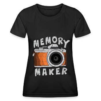 Photographer Photo Camera Photography Photo Shoot - Women's Functional T-Shirt - black - Front - AI Model Female 172 light (172cm)