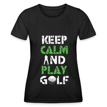 Golf Golfers golf golf clubs Golf course - Women's Functional T-Shirt - black - Front - AI Model Female 172 light (172cm)