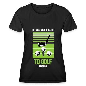 Golf Golfers golf golf clubs Golf course - Women's Functional T-Shirt - black - Front - AI Model Female 172 light (172cm)