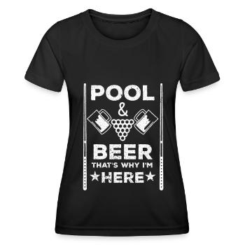 Billiards Billiards Player Billiard Ball Pool - Women's Functional T-Shirt - black - Front - AI Model Female 172 light (172cm)