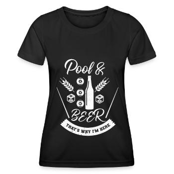 Billiards Billiards Player Billiard Ball Pool - Women's Functional T-Shirt - black - Front - AI Model Female 172 light (172cm)